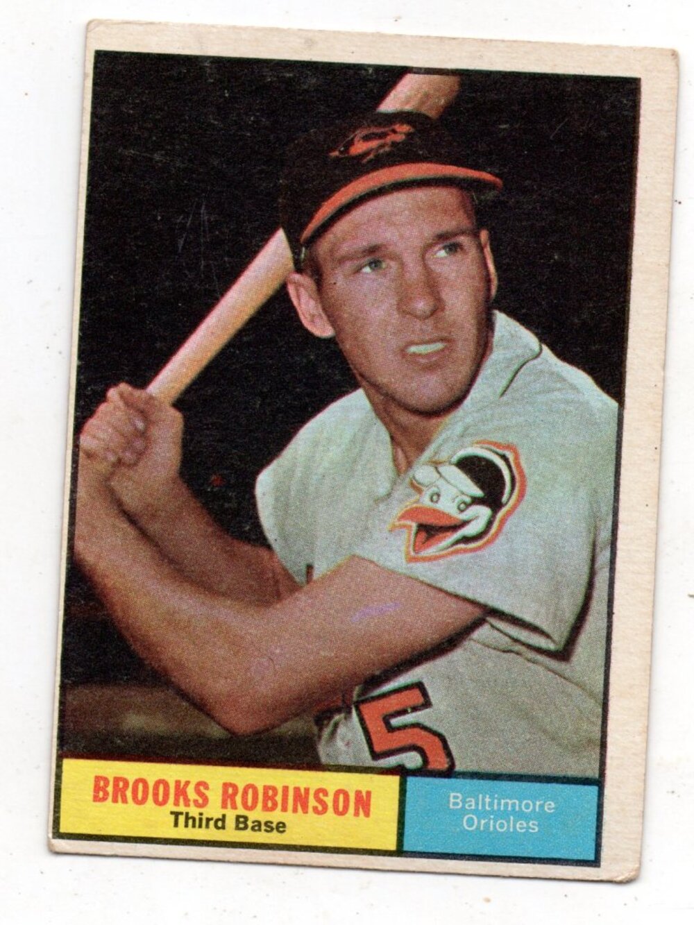 BROOKS ROBINSON 1961 TOPPS #10 - Vintage Baseball Card